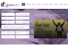 Tablet Screenshot of earticlewriter.com